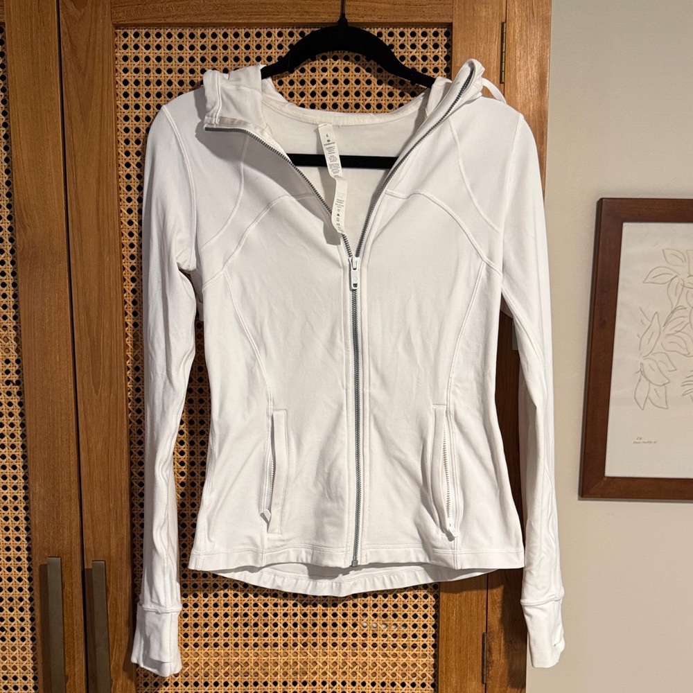 White Zip-Up Hoodie